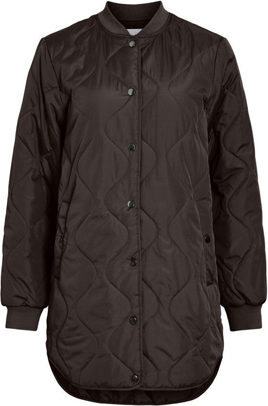 VILA VITATE L/S QUILT JACKET NOOS Dames Gewatteerde Jas Coffee Bean Maat 42