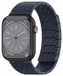 Wigento Apple Watch SE 2023 40mm: Magnetische vervangende smartwatch-band van koolstofvezel, blauw