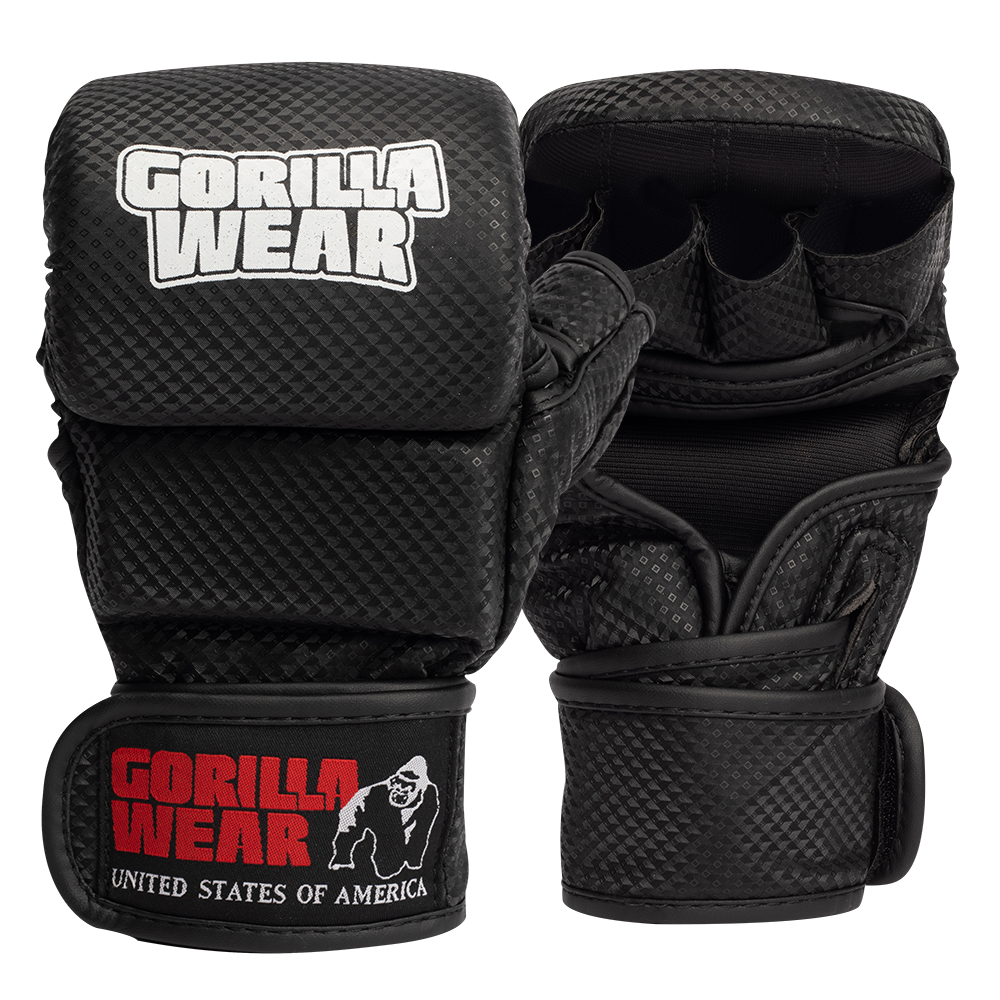 Gorilla Wear Ely MMA Bokshandschoenen - Zwart/Wit - M/L