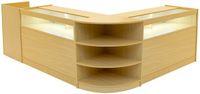 MonsterShop Sagittarius led toonbankset - esdoorn - set 4-delig - helder wit led