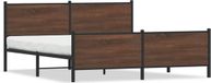 vidaXL Bedframe Metaal Bruin Eikenkleurig 200x200 cm