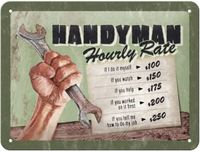 Nostalgic-Art Metalen Bord 15 x 20 cm Handyman Hourly Rate
