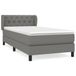 vidaXL Boxspringbed met matras, donkergrijs, 80x200 cm, gestoffeerd