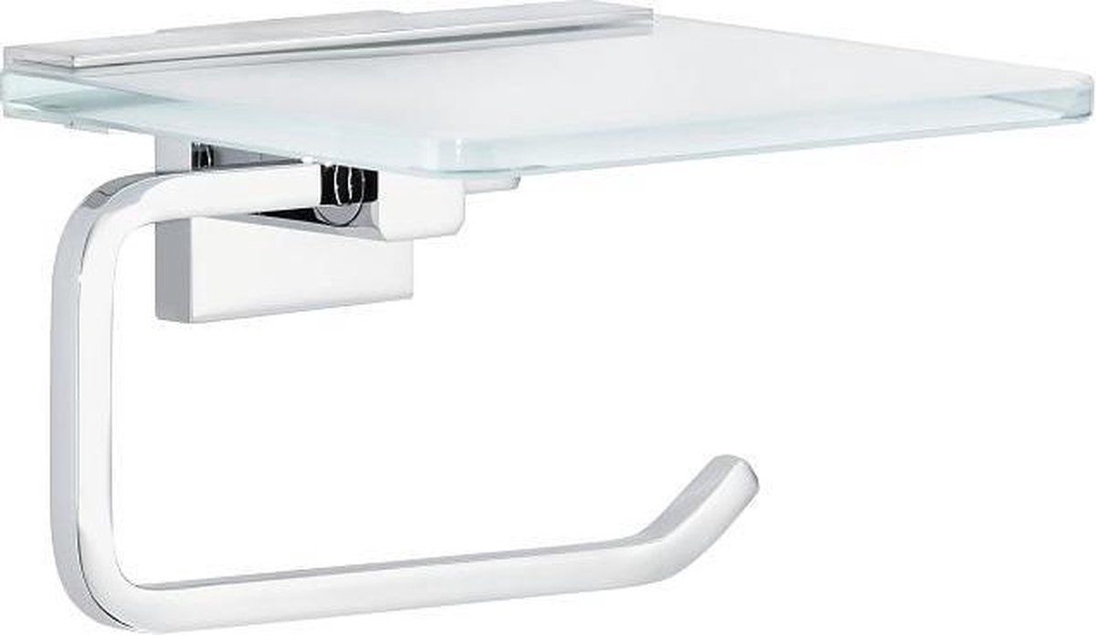 tesa tesa® Deluxxe toiletrolhouder glas, metaal