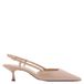 Mango Imitatieleren Slingback Pumps - Beige