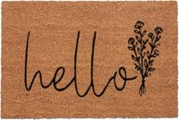 Merkloos Relaxdays Deurmat Kokos - Hello - 60 x 40 cm - Antislip