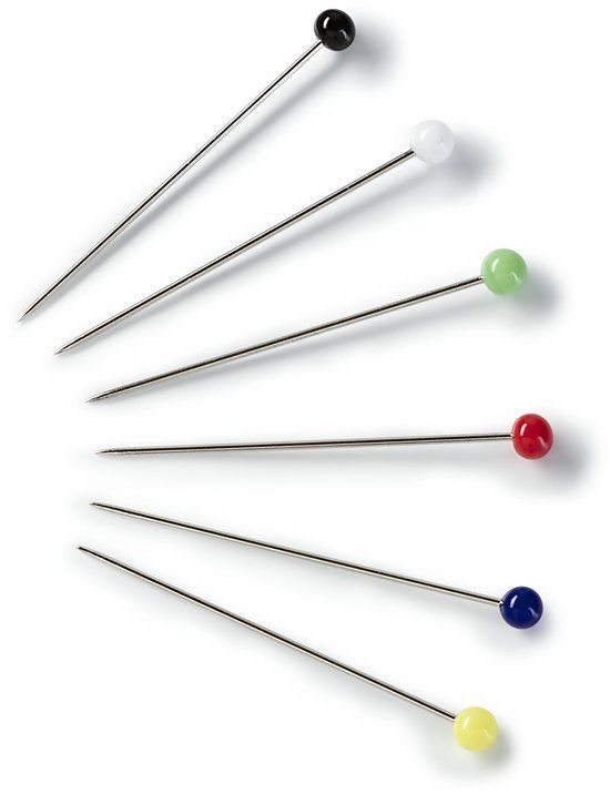 Prym Glaskopspelden staal 0,80x48mm zilver kl, assortiment 029116