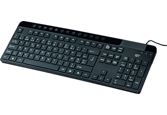 isy Slim Standard Toetsenbord Azerty Zwart