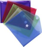 Exacompta 10x Pak van 5 Envelop tassen - PP met klittenband sluiting 24x18cm A5 - Geassorteerd - 56720E