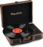 Audizio RP116W Retro Platenspeler met Bluetooth IN/OUT - Bruin