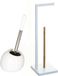 5five Set brosse WC/brosse toilette avec porte-rouleau WC - blanc