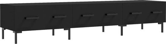 vidaXL Tv-meubel 150x36x30 cm bewerkt hout zwart