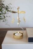 Pluto Design Bougie chauffe-plat rotatif étoiles dorées
