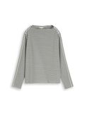 TOM TAILOR Chemise kaki / blanc