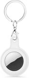 By Qubix Qubix AirTag case gel series - sleutelhanger met ring - wit