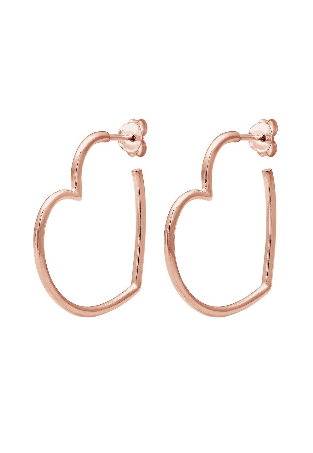 Elli Elli Oorbellen Dames Creolen Hart Filigraan - 925 Sterling Zilver Oorringen