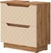 Vicco Lotta Wastafelonderkast – 59.8 x 62.5 cm met 2 laden Eiken/kasjmier met tegelstructuur