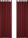 Deconovo Set van 2 thermische verduisteringsgordijnen met lussen, rood, 140 x 290 cm