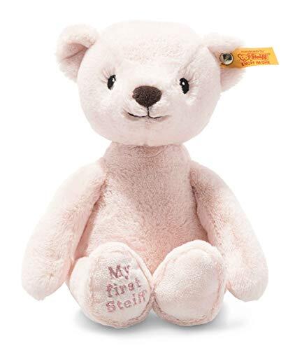 Steiff 242137 Soft Cuddly Friends My first teddybeer, 26 cm, knuffeldier voor baby's, roze (242137), roze 143 g