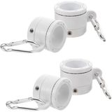 Merkloos Zefra B.V. Vlagcorrector - 4 stuks - Ø25mm - met Karabijnhaken - Vlaggenmastbeugel - vlaggenmastring - Vlaggenmast Ringen - Flag Fixer - vlaggenklem - Vlaggenmastclips - voor het bevestigen van vlaggen - Anti-klit
