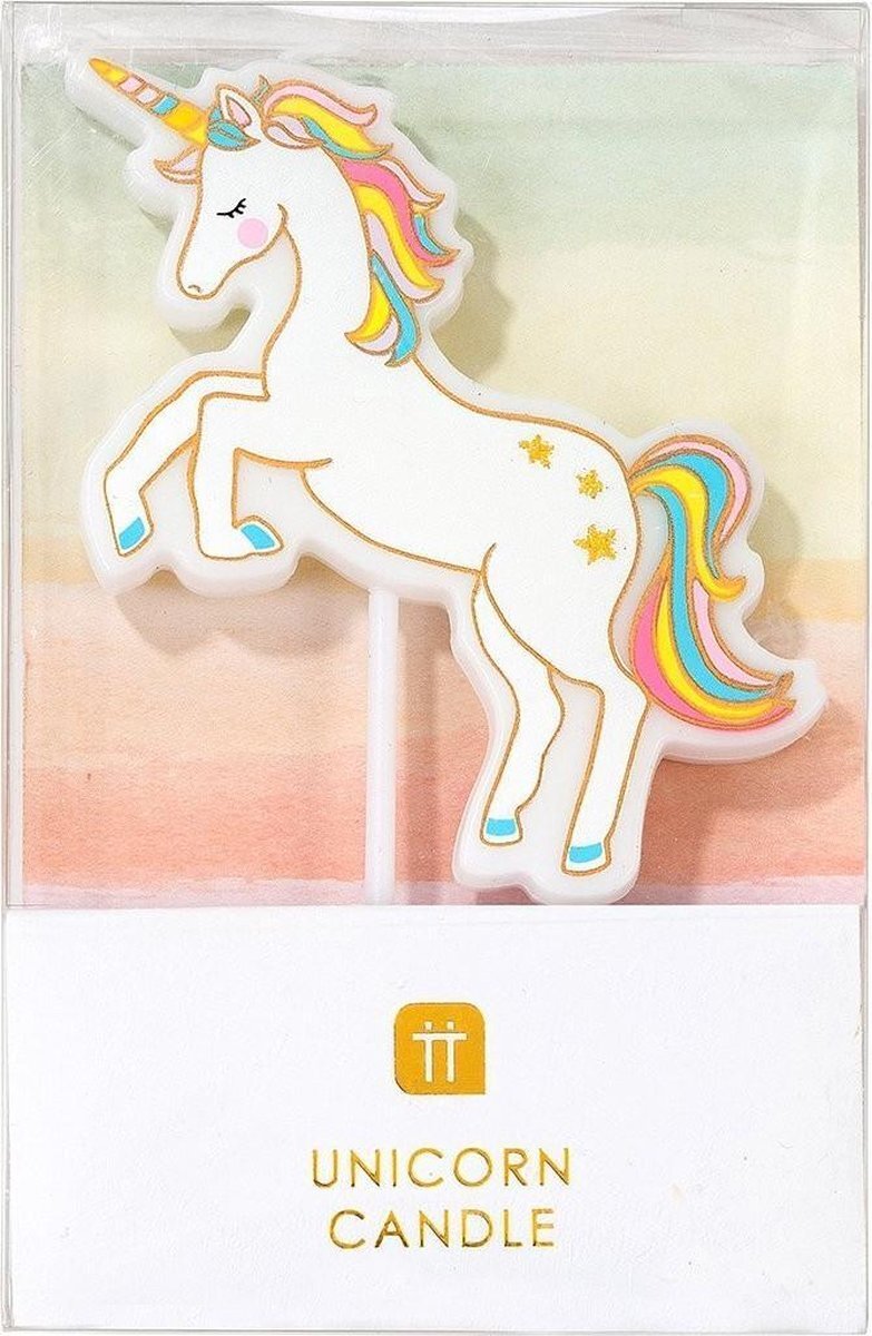 Talking Tables Eenhoorn Kaars Magische Verklaring Cake Topper Hoogte 10cm