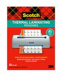 Scotch TP3854-50DE 50 stuks thermische lamineerhoezen, droog uitwisbaar, 22 x 29 cm, vellen in letterformaat, professionele transparante afwerking