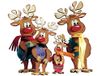 Petra's knutsel-nieuws knutselset familie rendier met kerstballen, hout, 10, 15, 20 cm