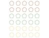 Dailylike Sticker papier bloem Line 02 op bladeren diameter 10 mm 4 vellen
