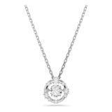 Swarovski Constella hanger, Ronde slijpvorm, Dancing stone, Wit, Rodium toplaag