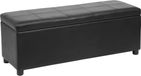 Lexium Store Coffre à couvertures Noir Lin, Bois Rectangle 120 l