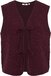 WE Fashion Dames gilet met structuur - Burgundy red - L
