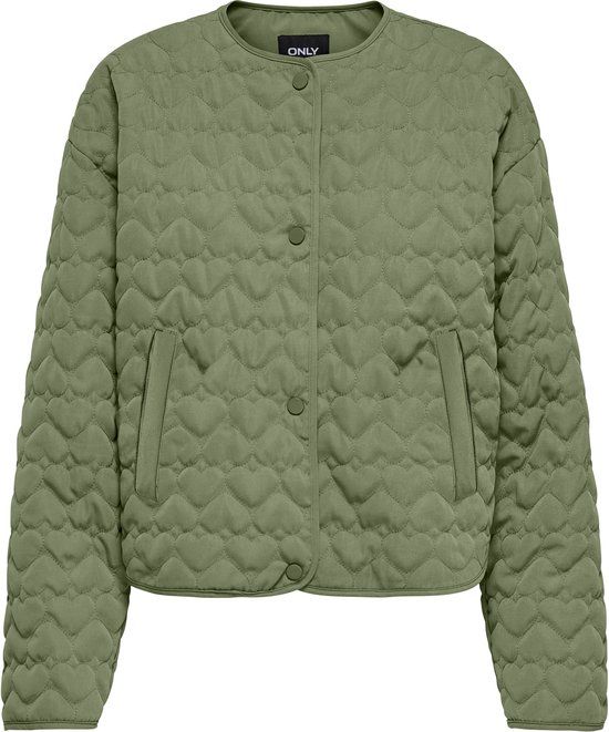 ONLY Gequilte jas ONLHEART Oil Green