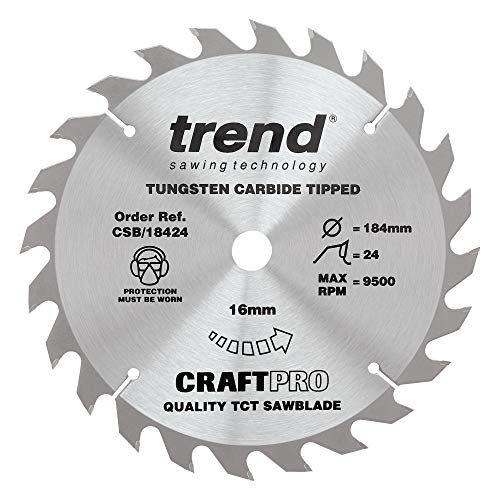 Trend CraftPro TCT cirkelzaagblad - 184mm - 24 tanden