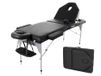 QUIRUMED Opvouwbare aluminium massagestoel, 186 x 66 cm, gestoffeerd, 14 cm, zwart