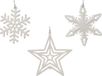 Decoris Hanger plastic l0.5b10h10 cm warm wit a3 kerst