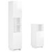 vidaXL Badkamerkast - set - 2 - st - Hoogglans - Wit