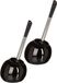 5five - Brosse WC - 2 pièces - Céramique noir brillant - 36 cm