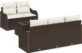 vidaXL Tuinbank Set Bruin Polyrattan