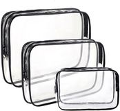Famanu – Sac de toilette de voyage transparent, 3 pièces, trousses de toilette imperméables pour femmes et hommes
