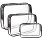 Famanu – Sac de toilette de voyage transparent, 3 pièces, trousses de toilette imperméables pour femmes et hommes