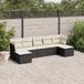 Maison Exclusive - Ensemble de meubles de jardin 7 pièces avec canapé et coussins, noir, en polyrotin