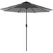 Songmics Parasol de jardin 290 cm - Gris - UPF 50+ - Inclinable