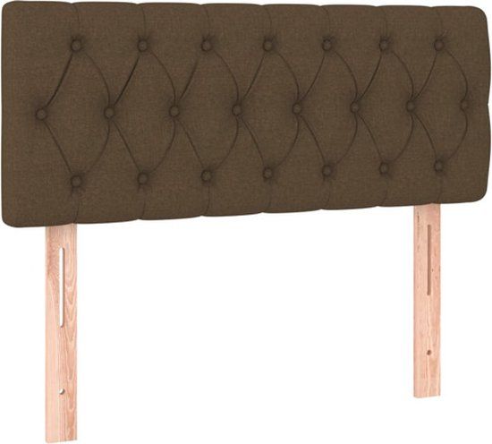 vidaXL Hoofdbord Stof Donkerbruin 90x7x78/88 cm