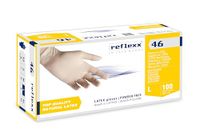 Reflexx R46 latex handschoenen, poedervrij, amber, maat L (verpakking van 100 stuks)