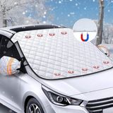 Holland Connections Couverture de pare-brise Pare-soleil avec 9 aimants - Pare-soleil d'hiver pour voiture Pare-brise - Protection contre la neige
