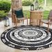 EVOCAMP Buitentapijt, rond, Ø 240 cm, kunststof, weerbestendig, licht, picknickdeken voor buiten, luifelmat van kunstvezel, voor terras en balkon