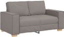 vidaXL Canapé 2 places Taupe Tissu 160x78x84 cm