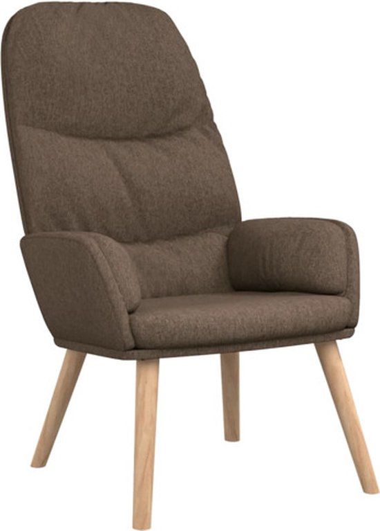 vidaXL Relaxstoel Stof Taupe