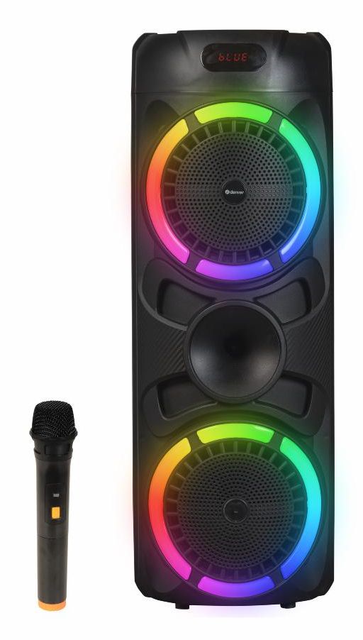 Denver BPS459 Bluetooth Speaker Party Box - Discolichten - Partybox - Incl. Draadloze Microfoon & Afstandsbediening