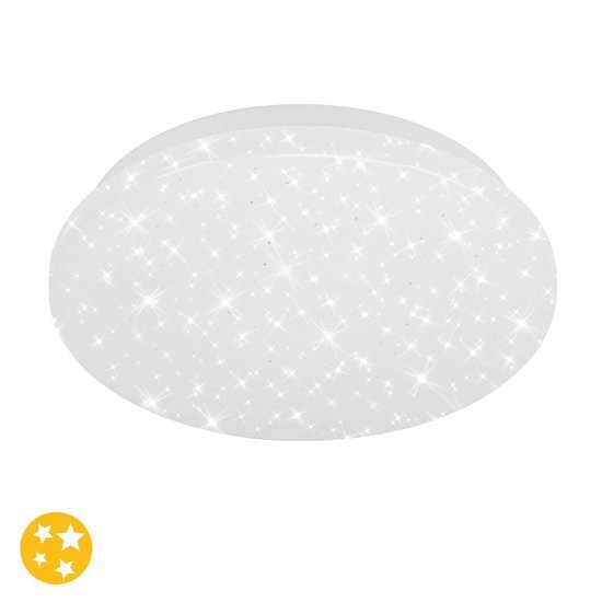 Briloner Leuchten VIPE Plafondlampmet sterrenhemel effect - LED - 8W - Met sterdecor -Ã˜22cm - Wit